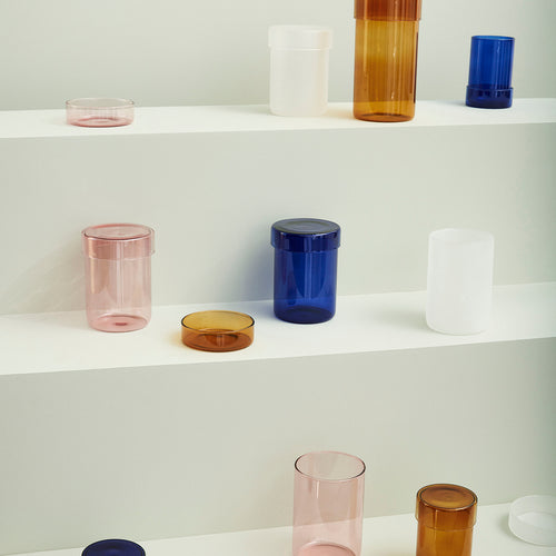 Hübsch opbergpotten Pop - glas - ø9xh13, ø10xh19cm - vtwonen shop