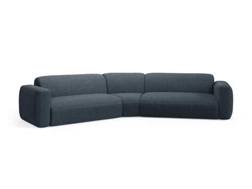 Cosmopolitan Design Symmetrische modulaire hoekbank Strino 3-zits, structurele stof donkerblauw - 210x344x78cm