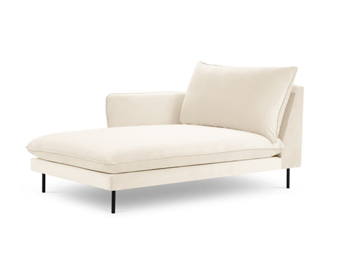 Cosmopolitan Design linker meridiaan Vienna flueel, lichtbeige - 170x110x95cm