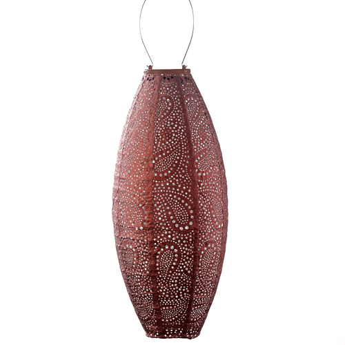 Lumiz solar lampion - paisley long oval - 20 cm - koper - vtwonen shop