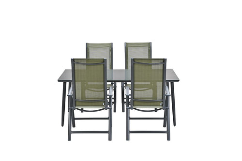 Garden Impressions 5-delige tuinset - 4 Limone stoelen met tafel Perth
