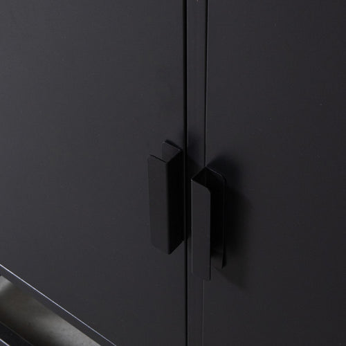 LABEL51 Hoge Kast Luff - Zwart Metaal - 90x40x190cm - vtwonen shop