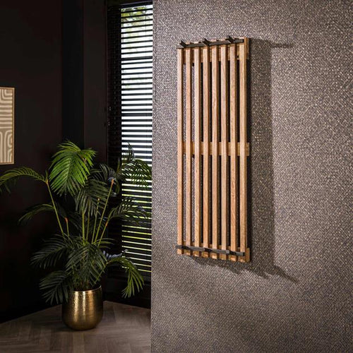 Giga Meubel Wandkapstok Tweak - Hout - 6 Haken - 38x10x100cm