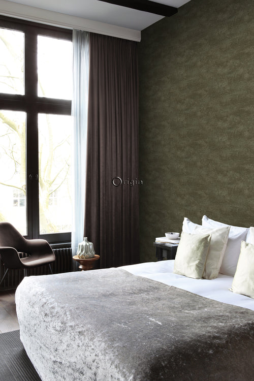 Origin Wallcoverings behang natuursteen met craquelé effect olijfgroen - 53 cm x 10,05 m - 347560 - vtwonen shop