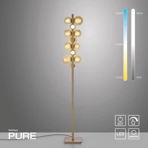 Neuhaus PURE vloerlamp Popup - 12 lichts - 22  x 160   cm - champagne