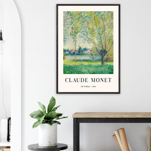 Artfulprints Poster Claude Monet - The willows   - 70x100 cm - Groen