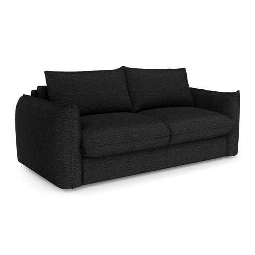 Premium Interiors - Snel uitklapbare slaapbank ICON - bouclette donker antraciet 208cm