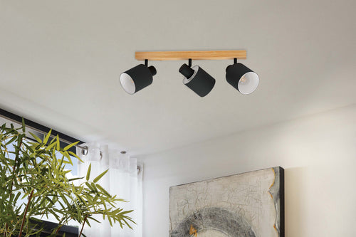 EGLO spot Batallas - e27 - 48 cm - bruin/zwart/wit