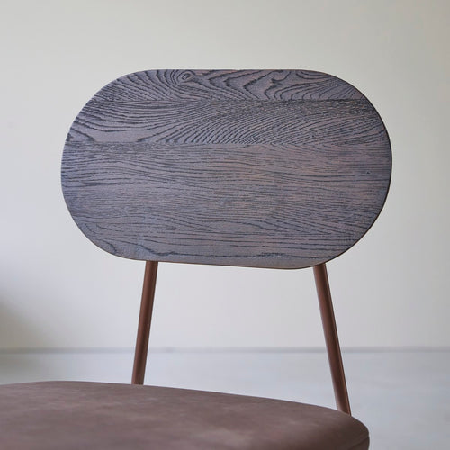 Tikamoon Mohawk lage massief eiken fauteuil in chocoladebruin - Bruin