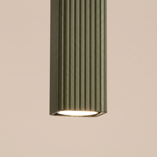 Sollux Lighting Hanglamp RAYO 3P olijfgroen - 20x20x108cm
