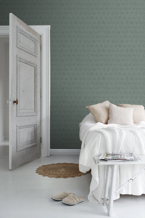 Borastapeter behang art deco motief groen - 53 cm x 10.05 m - 660283 - vtwonen shop