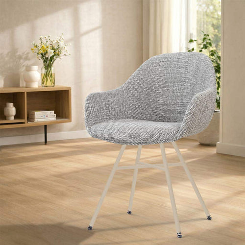 Nolon Noa-Mae eetkamerstoel grijs blend - beige onderstel