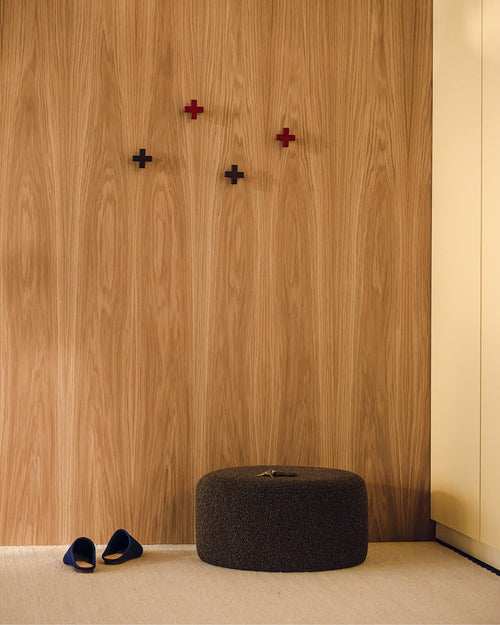 noo.ma Dodi houten wandhaken set van 2 - Marron Red