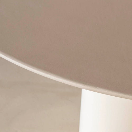 DÉJA Living Eettafel Dalarö - Rond Beige Eco Composiet - 130cm - vtwonen shop