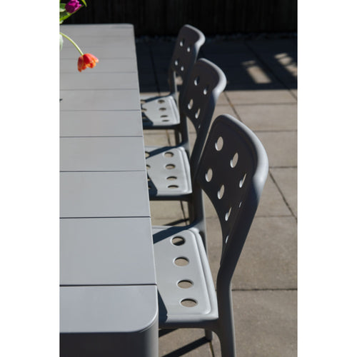 Housecraft Living Serra Tuinstoel/ Eetkamerstoelen Kunststof Grijs - Set van 4 - vtwonen shop