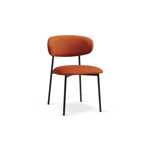 Set van 2 fluwelen stoelen Nina flueel kastanjebruin - 52x55x78cm