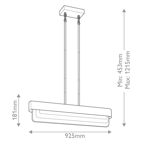 LED-Hängeleuchte, Deckenleuchte, modern, Naturmessing, 3000 K
