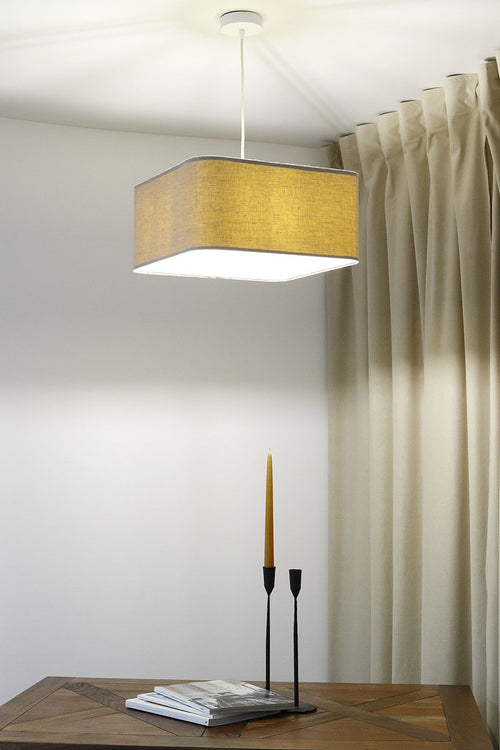 bpskoncept hanglamp Kwadro - beige linnen