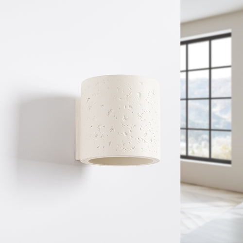 Sollux Lighting Wandlamp ORBIS beton beige - 10x12x10cm