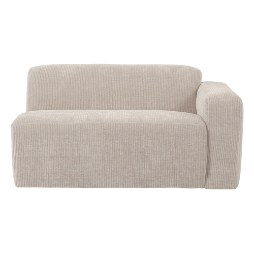 WOOOD 1,5-zits bank arm rechts Mojo Base - Rib - Ecru - 74x145x97
