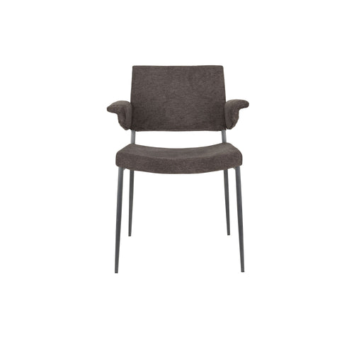Dutchbone Portland Eetkamerstoelen Armleuning Grijs - Set van 2