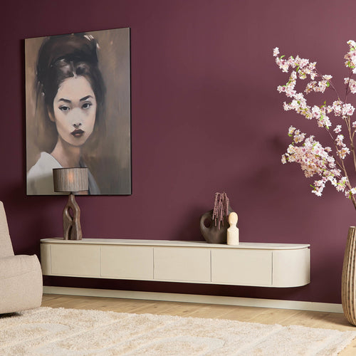 Starfurn Tv-meubel Excellent - Zandkleur Hout - 240x35x30cm