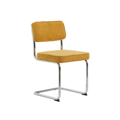 Rebellenclub Eetkamerstoel Luxor - Set van 4 - Geel RibstofÊ - vtwonen shop