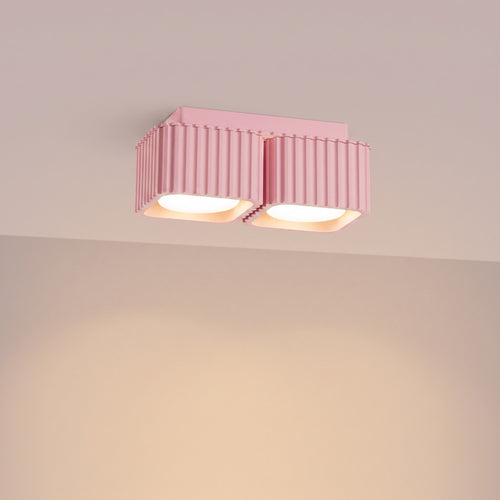 Sollux Lighting Plafondlamp RIFF 2 roze Gx53 - 20,5x10x8cm