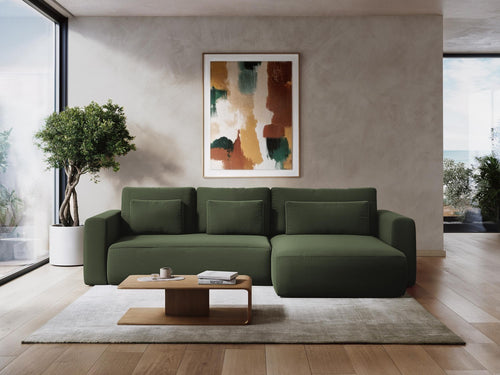 LaMiaSofa hoekbank links Perugia - velours - marien - 278x149x82