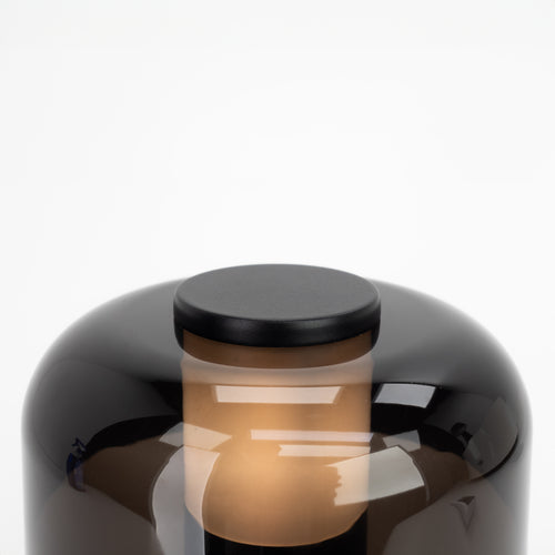 EGLO tafellamp Ponente - draadloos - led - 20 cm - zwart/smoke