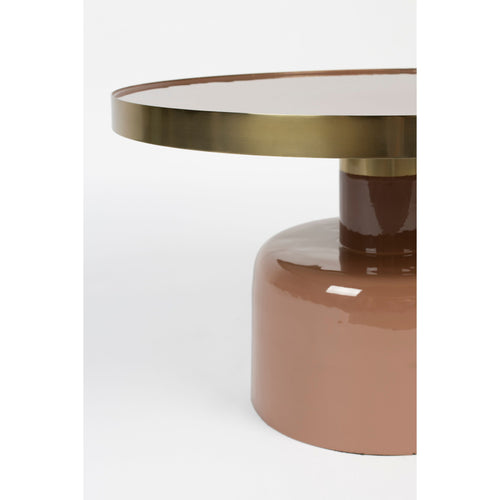 Zuiver Glam Salontafel Rond 60 cm Roze/ Goud