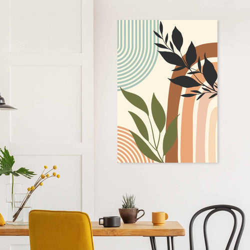 Artfulprints Poster met Lijst Boho – Natural tones   - A4 21x29.7 cm - Meerkleurig