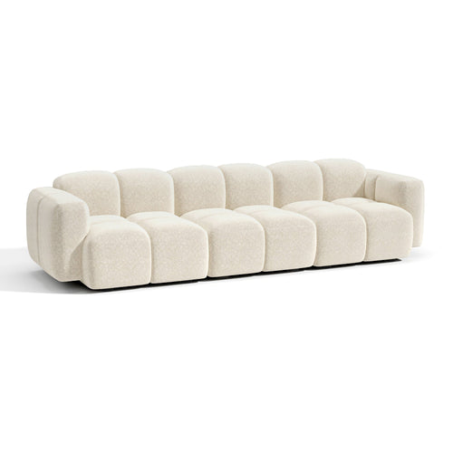 Premium Interiors - Modulaire bank MOSS - velours met structuur  258cm