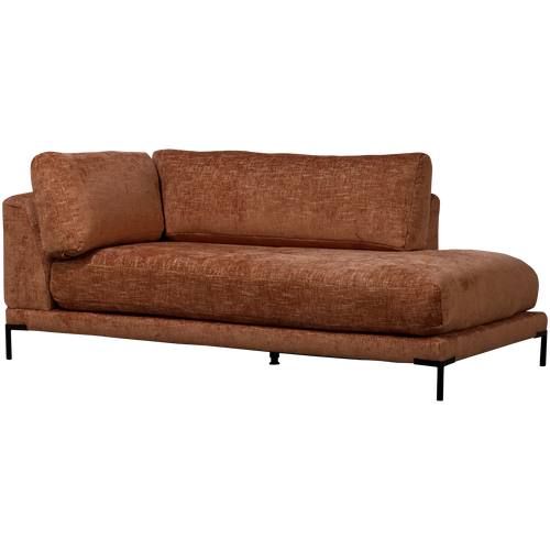 vtwonen lounge bank element links Couple - Polyester - Roest Melange - 89x100x200 - vtwonen shop