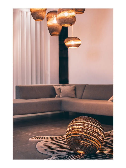 Think Paper tafellamp Globe - 1 lichts - 44  x 41   cm - bruin - vtwonen shop