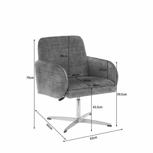 Kare Design Draaistoel met armleuningen Tabea beige