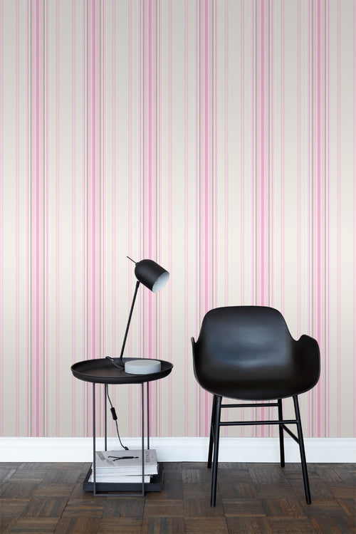 ESTAhome behang strepen licht roze en beige - 53 cm x 10.05 m - 138806