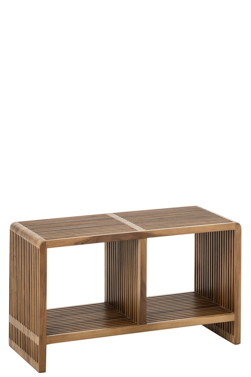 J-Line Bank met latten - gerecycled hout - naturel