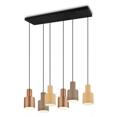 Trio Leuchten hanglamp Agudo - 6 lichts - 85  x 150   cm - zwart
