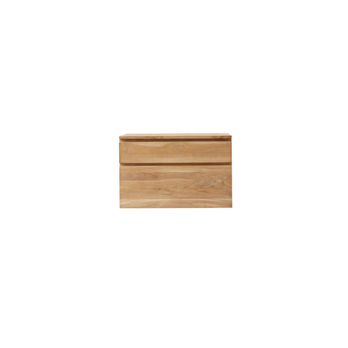 Tikamoon Massief teakhouten wastafelmeubel 80 cm - Naturel