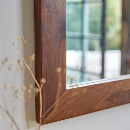 Tikamoon Massief palissander spiegel 100 x 50 cm - Bruin - vtwonen shop