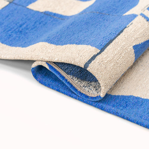 Louis De Poortere vloerkleed Campanula - blauw - 80x250cm - vtwonen shop