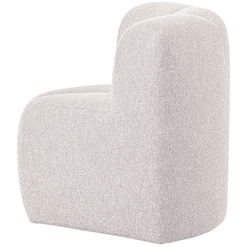WOOOD eetbankje hoek met rugleuning Mojo - Bouclé - Ecru Melange - 83x83x83