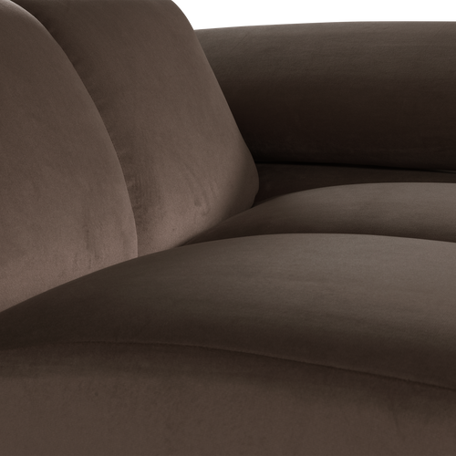 WOOOD 1-zits bank arm rechts Mojo - Velvet - Bruin - 74x124x97