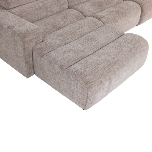 WOOOD chaise longue bank links Novi - Polyester - Naturel Melange - vtwonen shop