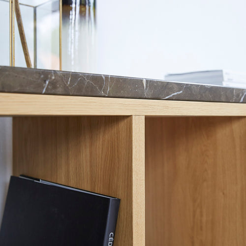 Tikamoon Lage eiken boekenkast - Naturel