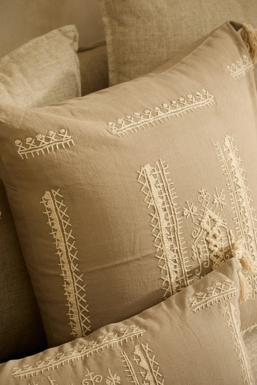 Calma House Kussenhoes Traste - Steenkleur - 45x45