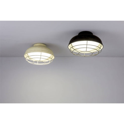 Faro Helmet - 2 Lichts Buiten Plafondlamp Crème IP44, E27