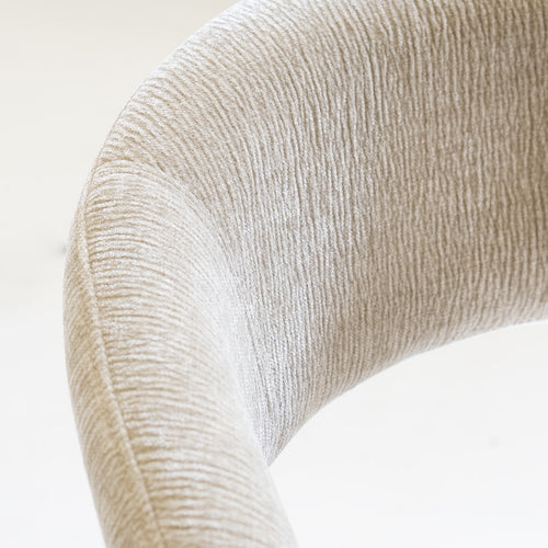 DÉJA Living Eetkamerstoel Elle - Stof/Metaal - Taupe - Set van 2