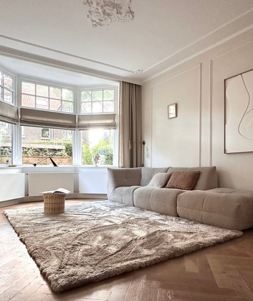 Hoogpolig vloerkleed Odelia stone - Interieur05 - 150 x 80 cm